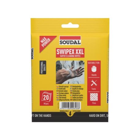 SOUDAL Swipex ipari tisztítókendő 20 db/cs