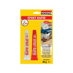 SOUDAL Epoxy Rapid 2K átlátszó epoxi ragasztó 2x10 g