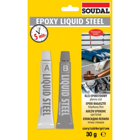 SOUDAL Epoxy Liquid Steel 2K epoxi ragasztó 2x15 g