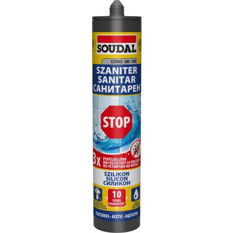 SOUDAL Szaniter szilikon Stop Extrém 3X penészálló manhattan 280ml