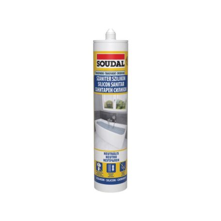 SOUDAL Neutrális szaniter szilikon színtelen 280ml