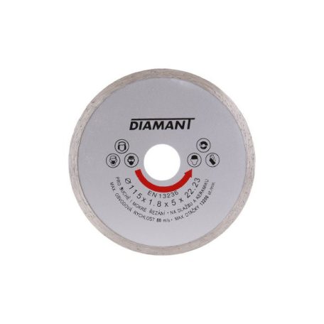 Gyémánt vágótárcsa, folytonos átmérő 115 mm