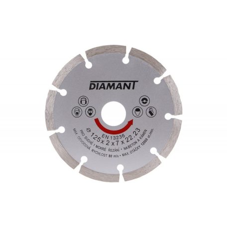 Gyémánt vágótárcsa, szegmentált átmérő 125 mm