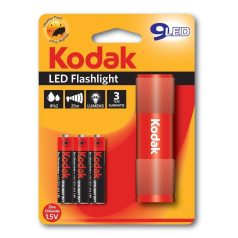 Kodak elemlámpa 9xLED (+3AAA) piros