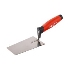 FESTA Rozsdamentes kőműves kanál gumi nyéllel 140x80mm