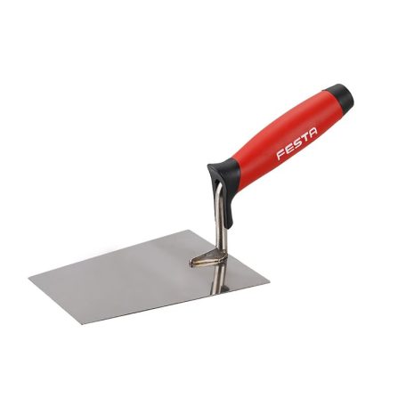 FESTA Rozsdamentes kőműves kanál gumi nyéllel 160x115mm