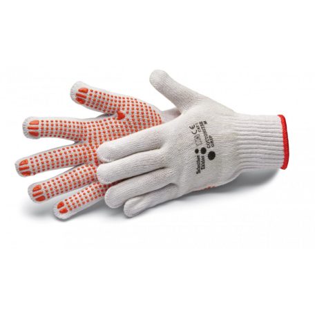 Cottonstar pamutkesztyű tenyéroldalon pettyekkel CAT-1 XL-méret Schuller