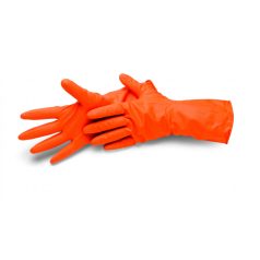   Cleanstar S/7" latex háztartási kesztyű, bolyhos belső, CAT1 