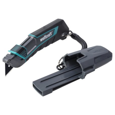 Wolfcraft PRO SAFETY trapézpengés kés tokkal