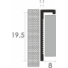 Profilplast szögletes alu csempeélvédő - 8 mm, eloxált matt ezüst 3 m