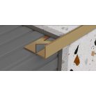 Profilplast szögletes alu csempeélvédő - 10 mm, alu natúr 3 m