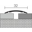 Profilplast alumínium öntapadós burkolatváltó lencse eloxált matt pezsgő 32mm x 0,9m