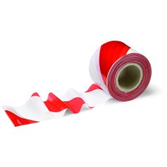   Street Tape Jelölő- és korlátszalag nem ragadó LDPE anyagból, piros/fehér 7 cm / 200 m