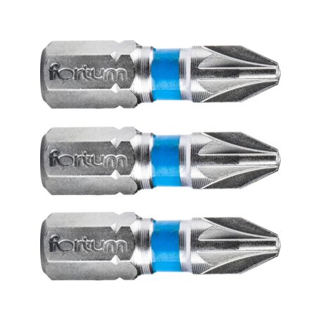 Fortum behajtóhegy PZ 3x25 mm, 3 db, S2 acél
