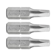 EXTOL behajtóhegy négyszög, 3 db, S2 acél; SQ 1×25mm