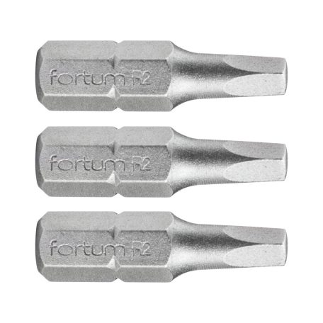 EXTOL behajtóhegy négyszög, 3 db, S2 acél; SQ 1×25mm