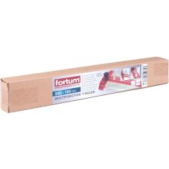   Fortum asztalos T-vonalzó és szögmérő, 350×190 mm, ALU, lézer gravírozott, mm beosztás