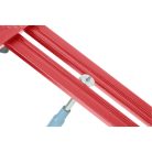 Fortum asztalos T-vonalzó és szögmérő, 350×190 mm, ALU, lézer gravírozott, mm beosztás