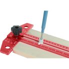 Fortum asztalos T-vonalzó és szögmérő, 350×190 mm, ALU, lézer gravírozott, mm beosztás