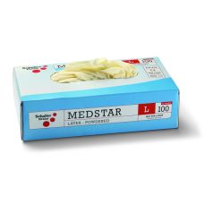   Medstar L/9" egyszerhasználatos latex kesztyű, púderezett 100 db/csomag