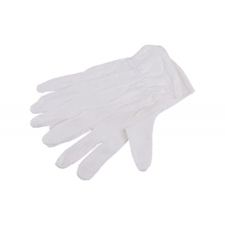 Cérnakesztyű, mandzsettával - pamut PVC fogóval