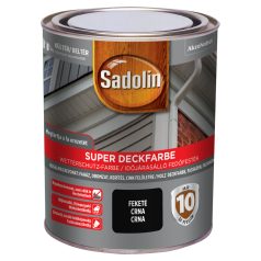   Sadolin Super Deckfarbe fedő hatású, faerezetet megtartó vízbázisú fafesték fekete 0,75 liter