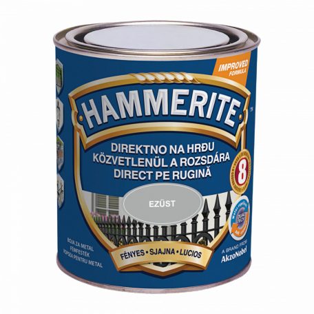 Hammerite közvetlenül a rozsdára fényes felület ezüst 0,25 liter