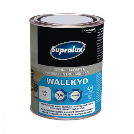 Supralux Wallkyd higiéniai beltéri falfesték fehér 0,9 liter