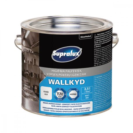 Supralux Wallkyd higiéniai beltéri falfesték fehér 2,5 liter