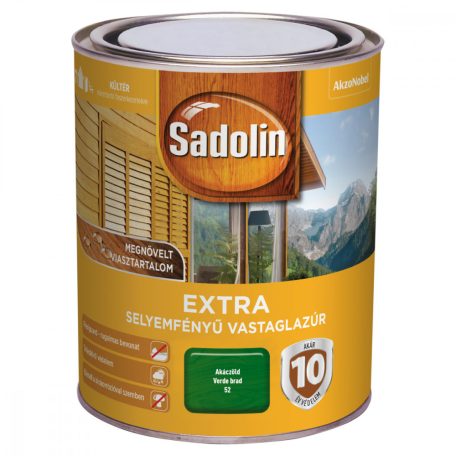 Sadolin Extra selyemfényű vastaglazúr akáczöld 0,75 liter