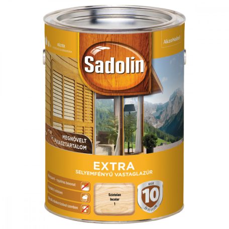 Sadolin Extra selyemfényű vastaglazúr színtelen 5 liter