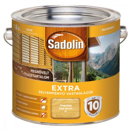 Sadolin Extra selyemfényű vastaglazúr világostölgy 2,5 liter