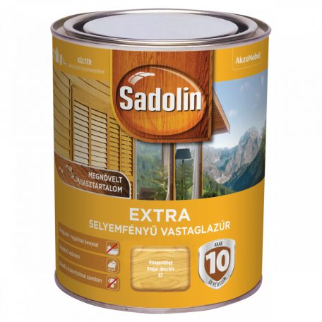Sadolin Extra selyemfényű vastaglazúr világostölgy 0,75 liter