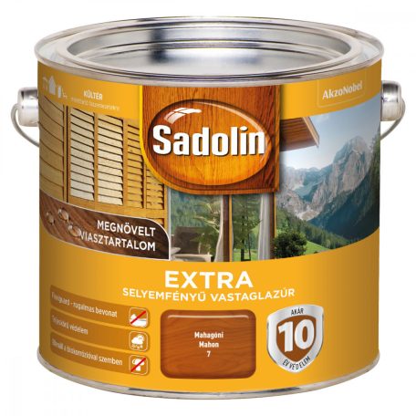 Sadolin Extra selyemfényű vastaglazúr mahagóni 2,5 liter
