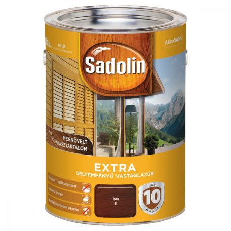 Sadolin Extra selyemfényű vastaglazúr teak 5 liter