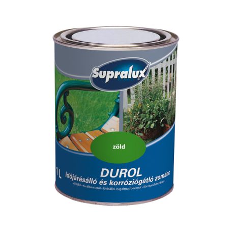 Supralux DUROL időjárásálló és korróziógátló zománcfesték zöld 2,5 liter