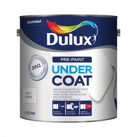 Dulux Pre-Paint Undercoat 3in1 töltő, folttakaró falfesték 2,5 liter