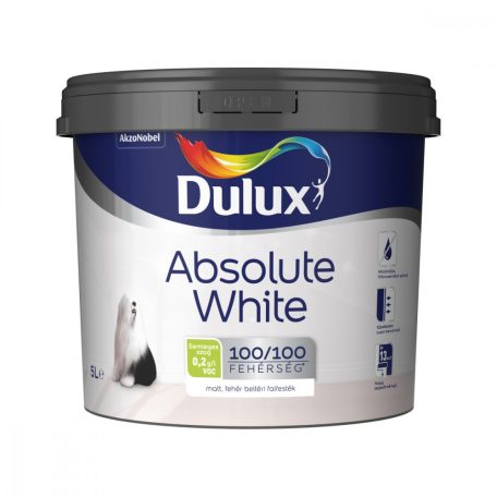 Dulux Absolute White fehér, beltéri falfesték 5 liter
