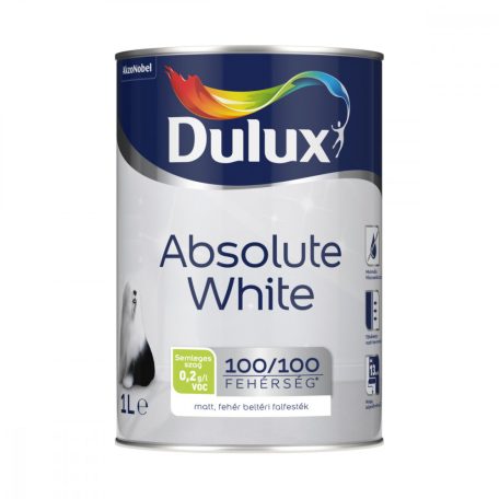 Dulux Absolute White fehér, beltéri falfesték 1l (5231496)