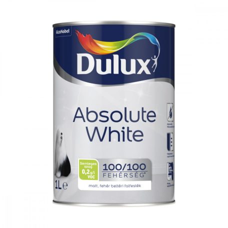 Dulux Absolute White fehér, beltéri falfesték 1 liter