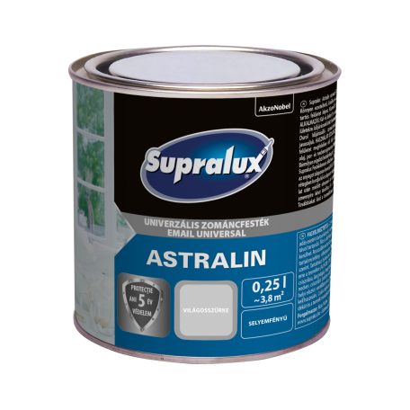 Supralux ASTRALIN univerzális selyemfényű zománcfesték világosszürke 0,25 liter