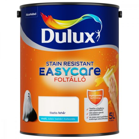 Dulux EasyCare foltálló, mosható beltéri falfesték 5 liter Tiszta fehér