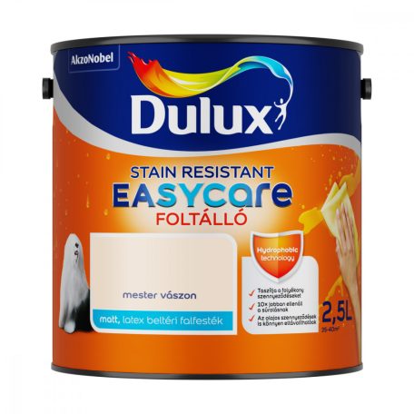 Dulux EasyCare foltálló, mosható beltéri falfesték 2,5 liter Mester vászon