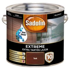  Sadolin Extreme kültéri vízbázisú, gyorsan száradó, extra tartós selyemfényű lazúr, teak 2,5 liter