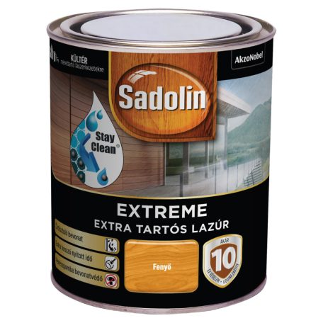 Sadolin Extreme kültéri vízbázisú, gyorsan száradó, extra tartós selyemfényű lazúr fenyő 0,7 liter