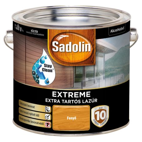 Sadolin Extreme kültéri vízbázisú, gyorsan száradó, extra tartós selyemfényű lazúr fenyő 2,5 liter