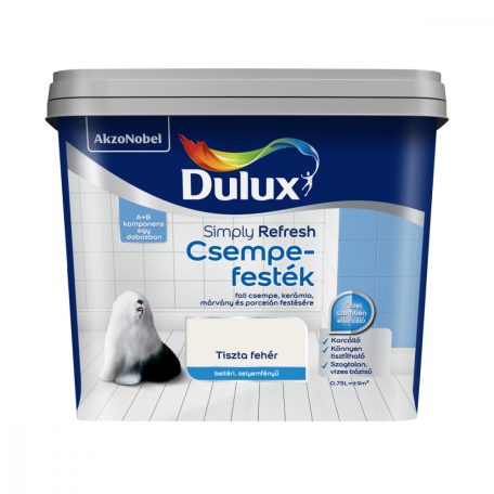 Dulux Simply Refresh csempefesték tiszta fehér 0,75 liter