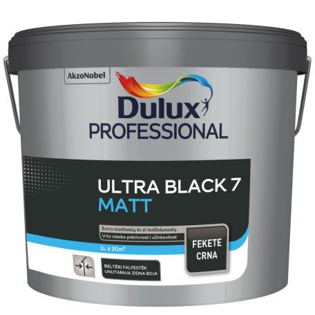 Dulux Professional Ultra Black fekete beltéri falfesték 9 liter