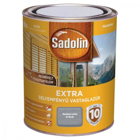 Sadolin Extra selyemfényű vastaglazúr skandináv szürke 0,75 liter