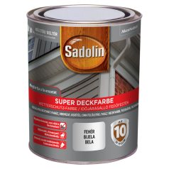   Sadolin Super Deckfarbe fedő hatású, faerezetet megtartó vízbázisú fafesték fehér 0,75 liter